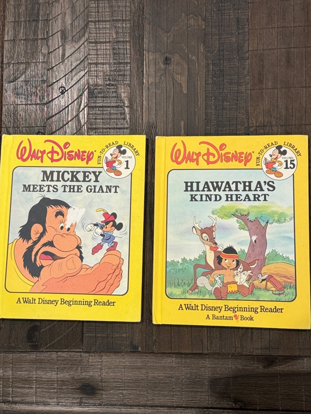 Walt Disney Bundle of 2 Fun To Read Library Volume 1 and 15 Beginning Reader